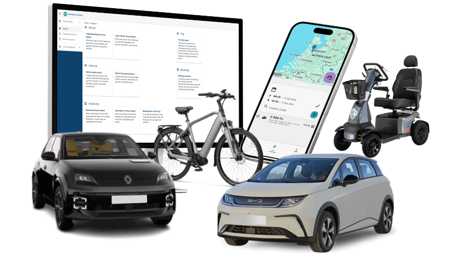 WeGo-Plattform mit Fahrzeugen WeGo-Plattform mit geteilten Fahrzeugen